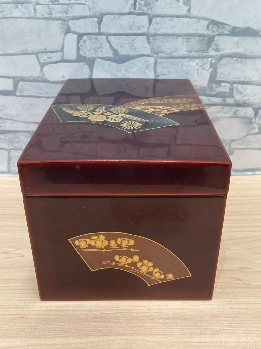 豊】時代物 50～60年前 茶箱 茶道具 セット 溜塗り 利休茶箱 沙久