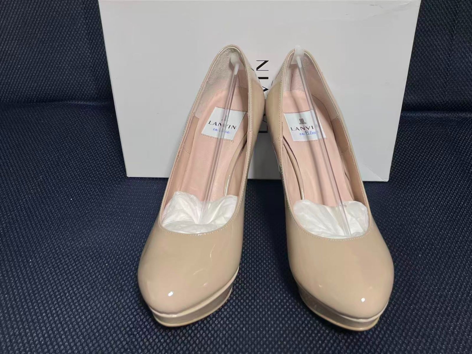 アウトレット [ランバンオンブルー] パンプス プラットフォームプレーンパンプス レディース 2752 24.5CM 中古美品/送料無料/激安