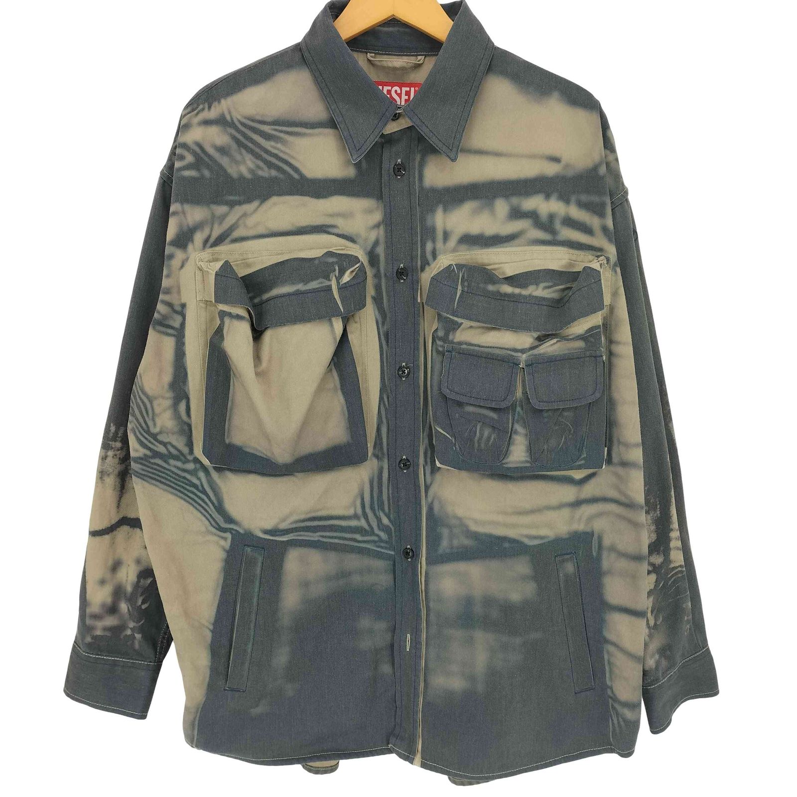ディーゼル DIESEL 24ss S-CADD オーバーダイ カーゴ シャツジャケット メンズ EUR：48 10,030円