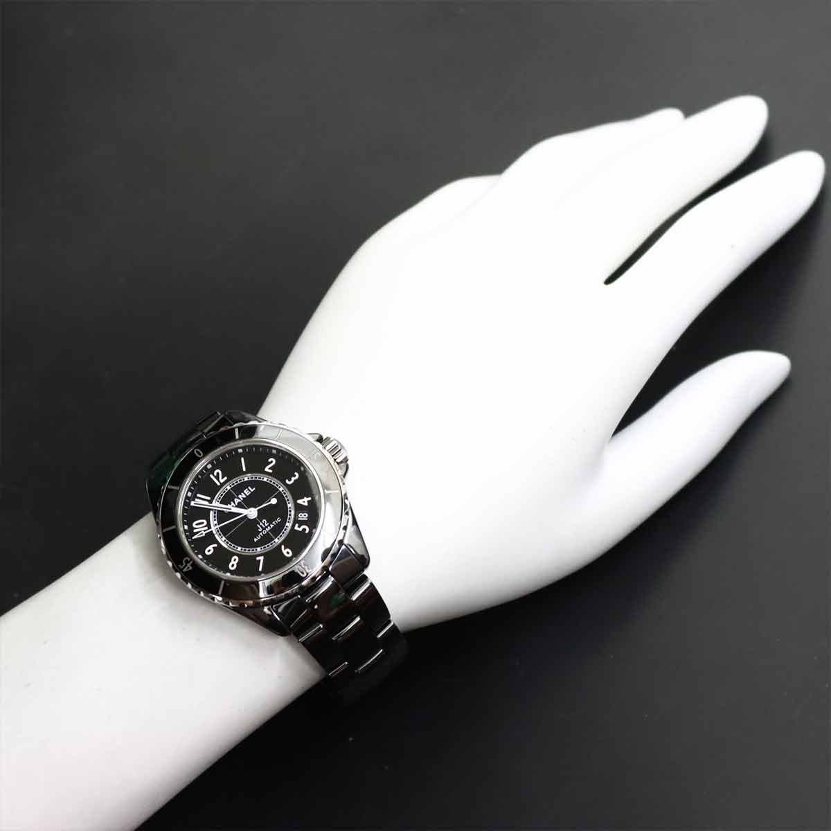 シャネル CHANEL J12 38mm H5697 メンズ 腕時計 デイト ブラック 