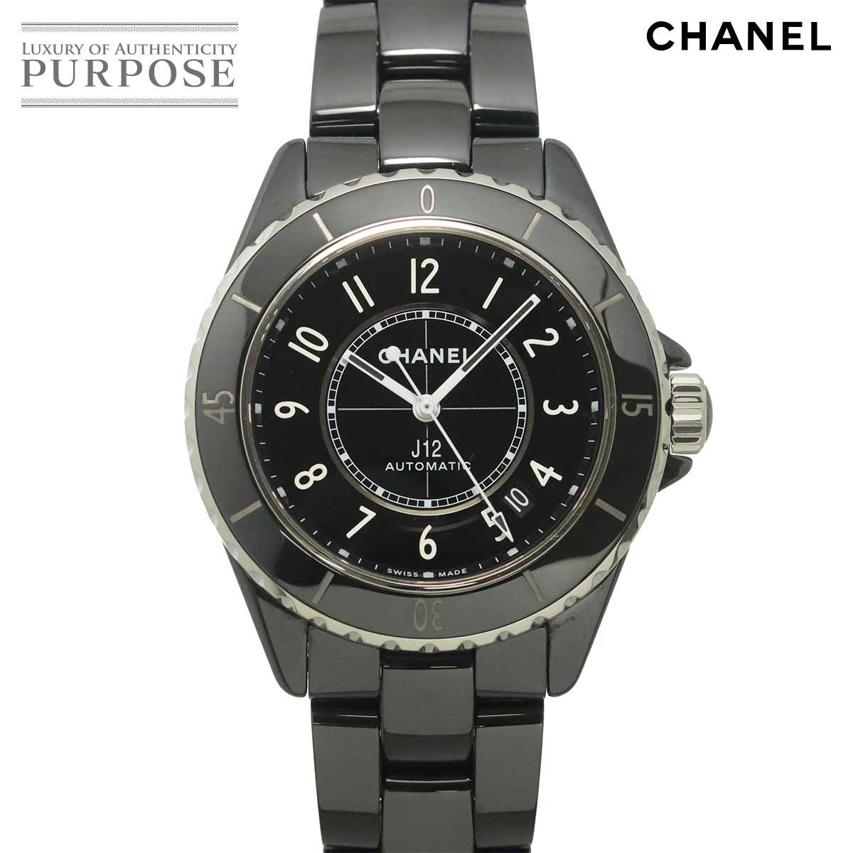 シャネル CHANEL J12 38mm H5697 メンズ 腕時計 デイト ブラック セラミック 自動巻き ウォッチ 90331739