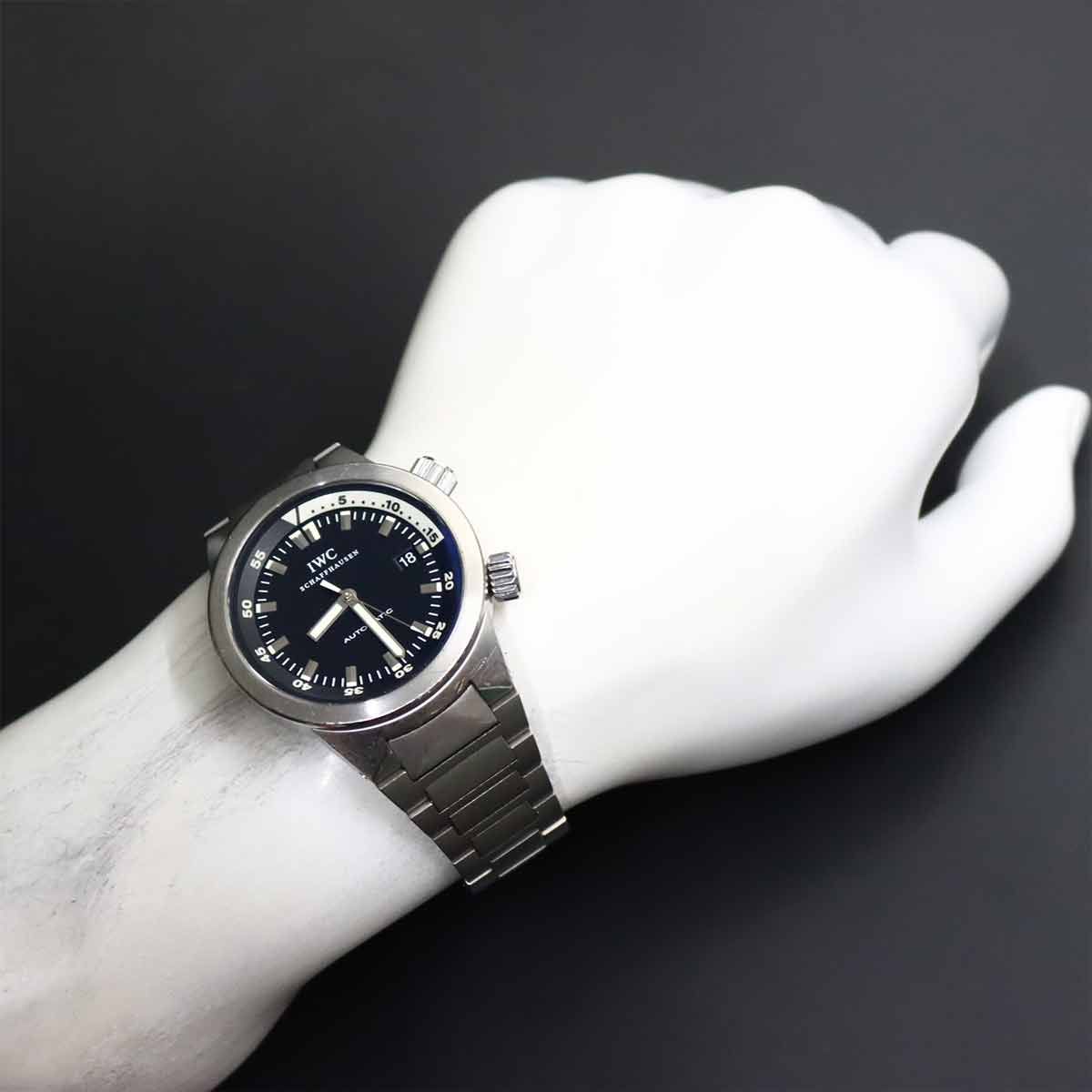 アクアタイマー IWC IW354807 メンズ 中古 腕時計 ブラック
