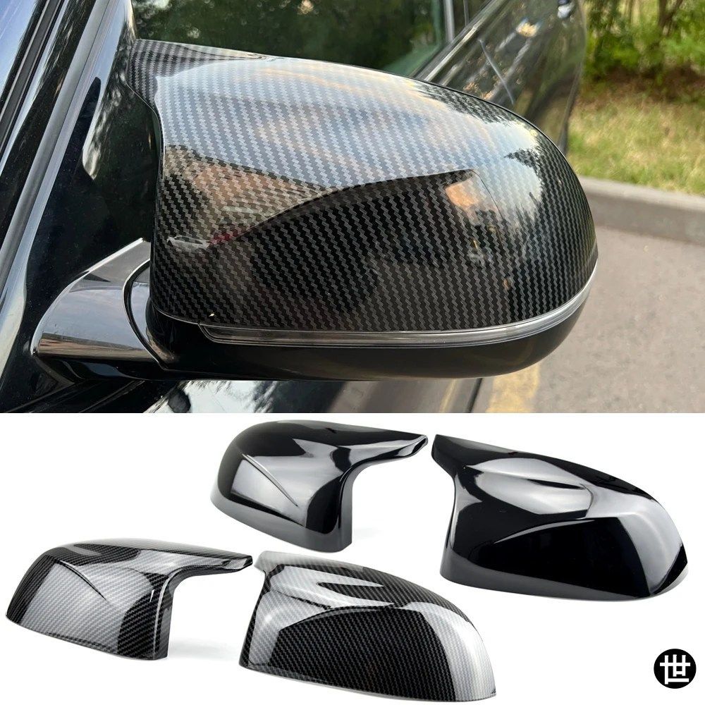 BMW X3 X4 X5 X6 2014 - 18用リアビューサイドミラーカバー F25 F26 F15 F16 カーボンパターンアクセサリー