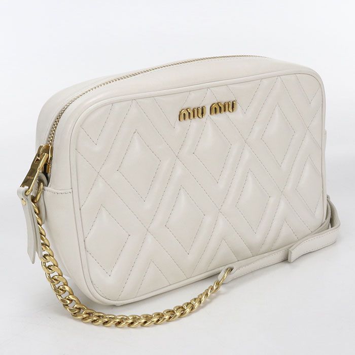 MIUMIU(OUTLET) ミュウミュウ アウトレット チェーンショルダーバッグ MI115965 ショルダーバッグ レザー【中古】 レディース