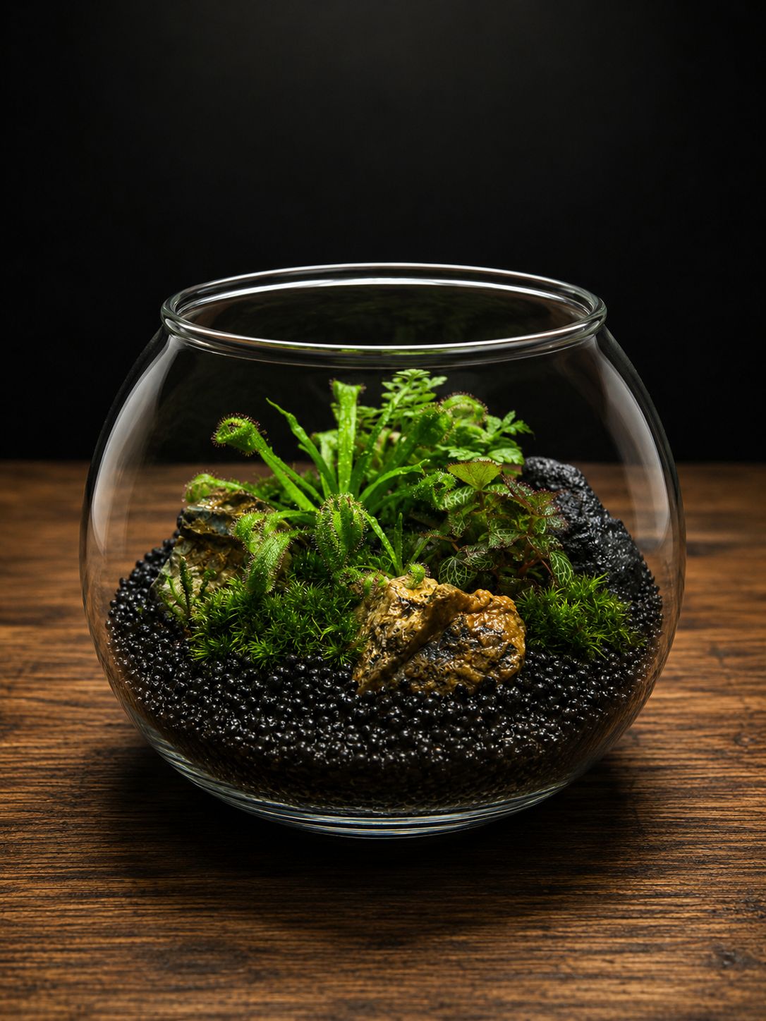 【完成品】食虫植物の森 苔テラリウム 食虫植物 ガラス容器 インテリア 癒し ギフト
