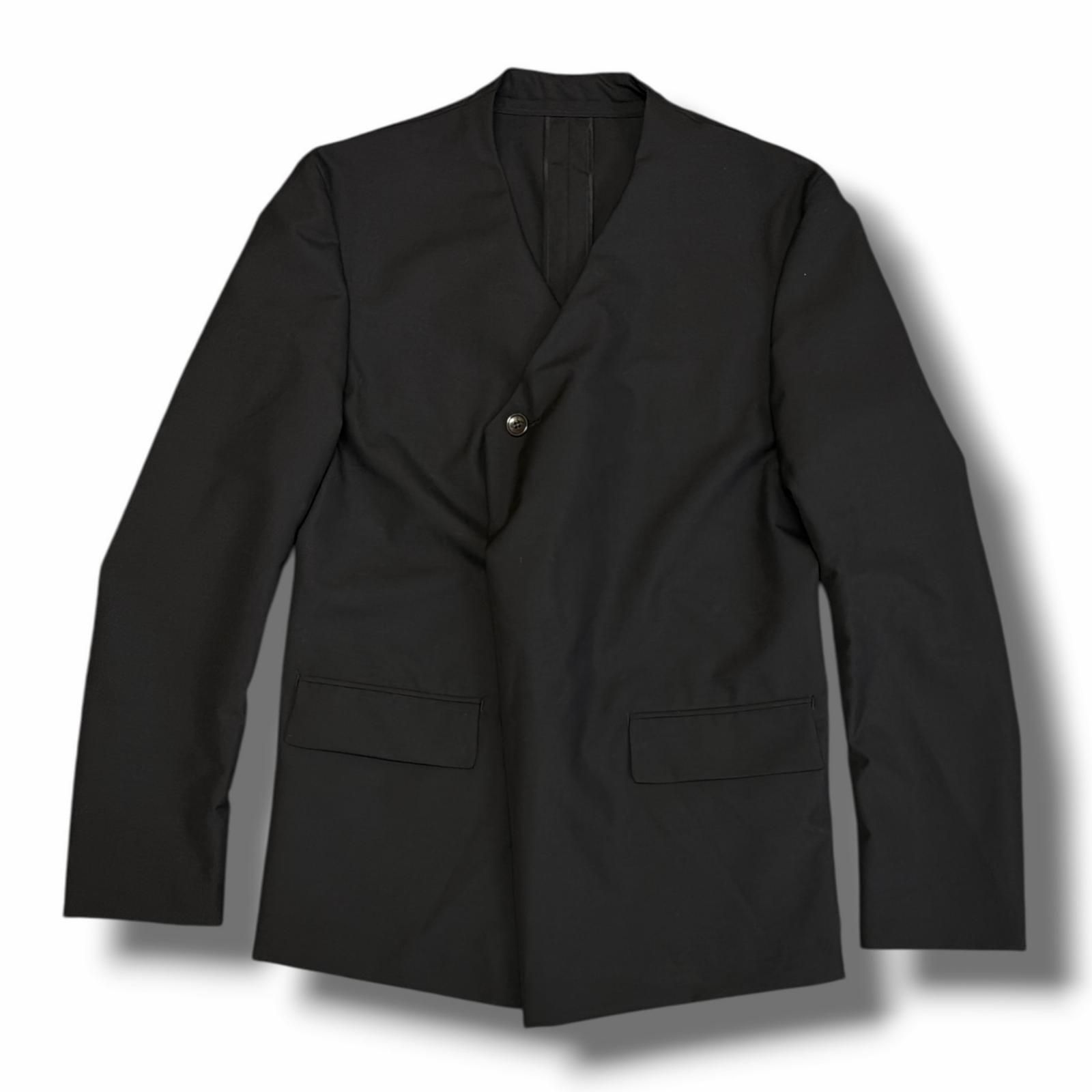 YUKI HASHIMOTO Y NECK JACKET ワイネックジャケット ノーカラー ユウキハシモト JK-01-0002 ブラック 46 （18668M）