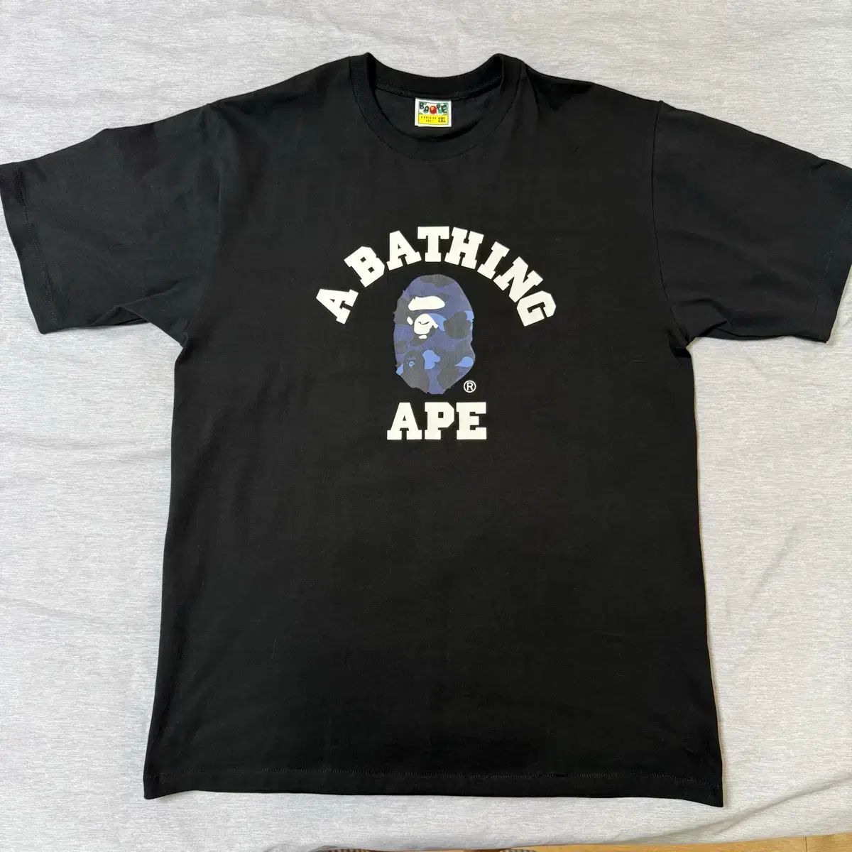2XL ベイプ カラー カモ カレッジ Tシャツ ブラック ネイビー