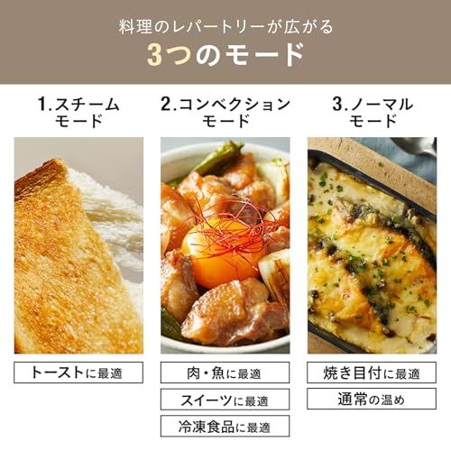 BRUNO ブルーノ オーブン トースター 4枚焼き スチーム & ベイク コンベクション機能 温度調節 1350W ピザ対応 グレージュ BOE067-GRGt 82b0b74f BRUNO ブルーノ オーブン トースター 4枚焼き スチーム & ベイク コンベクション機能 温度調節 1350W ピザ対応 グレージュ BOE067-GRGt 82b0b74f