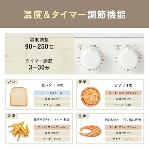 BRUNO ブルーノ オーブン トースター 4枚焼き スチーム & ベイク コンベクション機能 温度調節 1350W ピザ対応 グレージュ BOE067-GRGt 82b0b74f BRUNO ブルーノ オーブン トースター 4枚焼き スチーム & ベイク コンベクション機能 温度調節 1350W ピザ対応 グレージュ BOE067-GRGt 82b0b74f