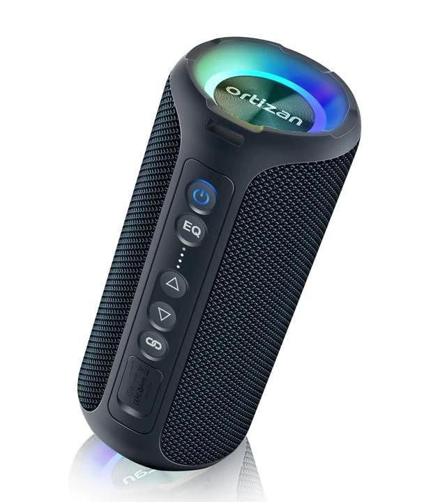 Ortizan Bluetooth スピーカー 【40W大出力 / 6600mAh大容量】 お風呂スピーカー ステレオ 重低音 大音量 IPX7防水 24時間再生 Bluetooth5.3 ぶるーとゅーす ブルートゥース TWS対応 ポータブル キャンプ Ju