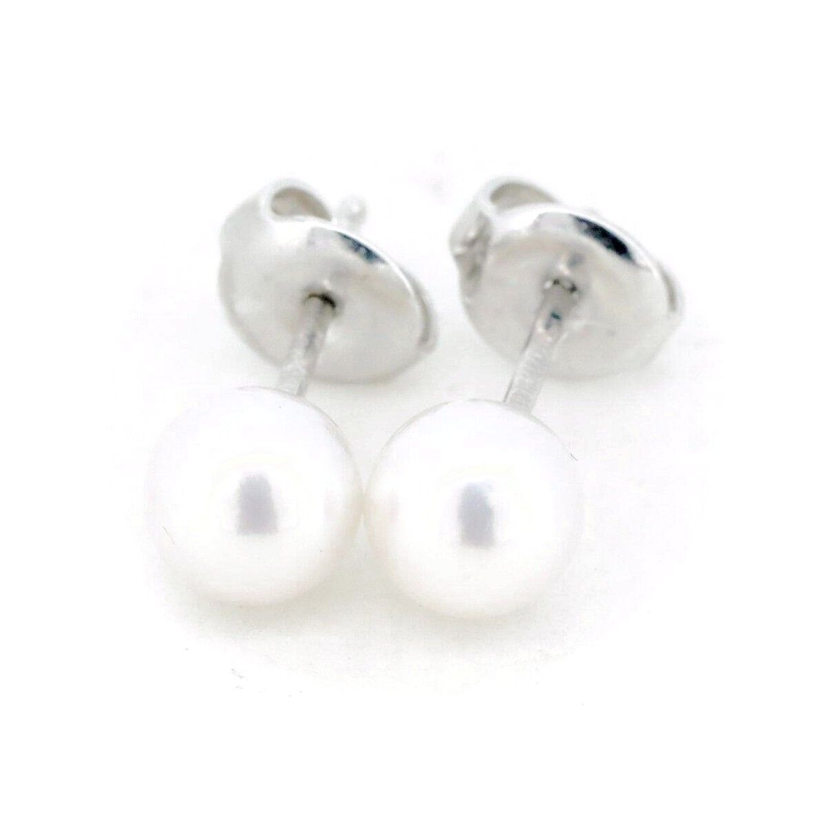 MIKIMOTO ミキモト パール ピアス 6.1ミリ 真珠 K18WG(18金 ホワイト 