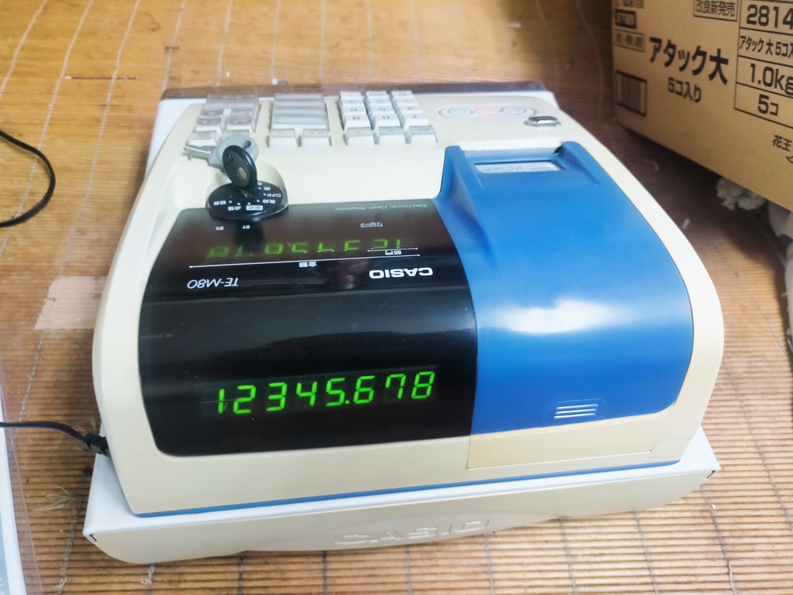 カシオレジスター TE-M80 中古品 人気機種感熱紙 送料無料 101033