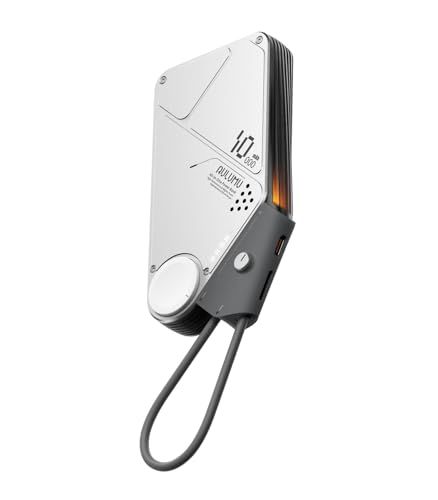 Aulumu M10 MagSafe対応 10000mAh 【受賞デザイン・iWatch対応】PD35W 急速充電 マグネット式 ポータブル充電器 大容量 巻き取り式内蔵ケーブル搭載 機内持ち込み対応 iPhone 17/16シリーズ・MacBook・Sary