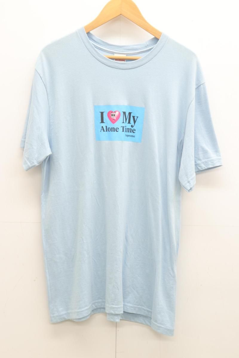 【中古】 Supreme メンズTシャツ M Alone Time Tee Supreme M 水色 アクアブルー