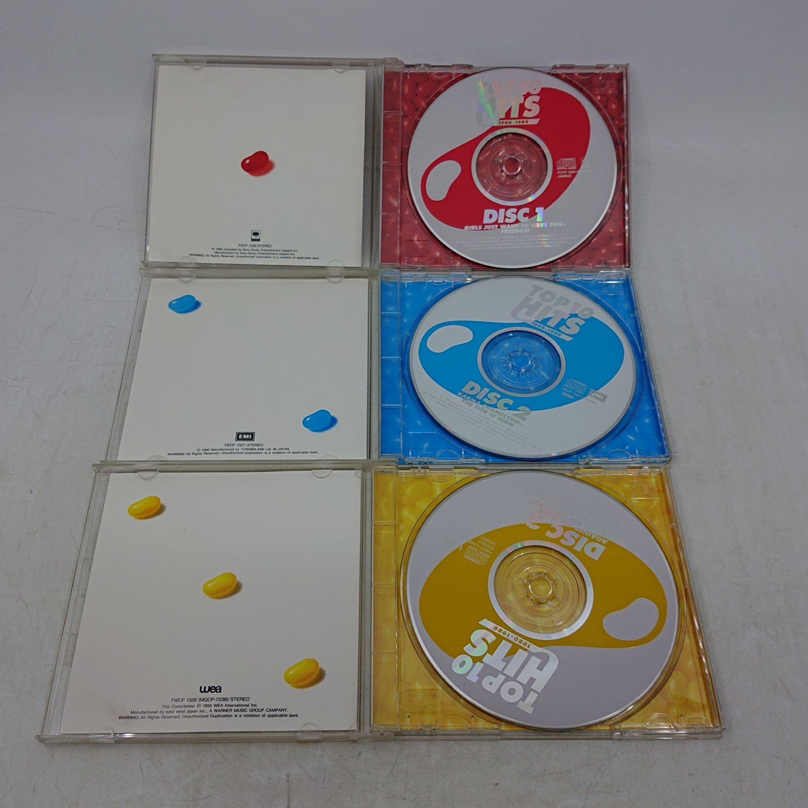 トップ10ヒッツ 1980-1989 CD6枚組＋解説書 箱欠品 CD-BOX 2606czth39