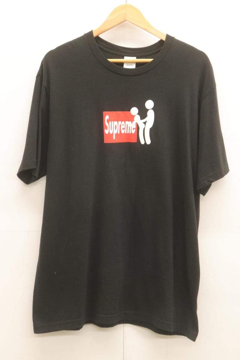 【中古】 Supreme メンズTシャツ L Stick Tee Supreme L 黒 ブラック