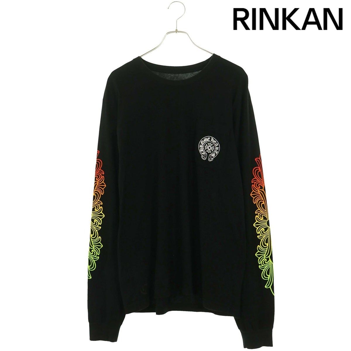 クロムハーツ CH L/S /1 袖フローラルグラデーションサークルプリント長袖カットソー メンズ L