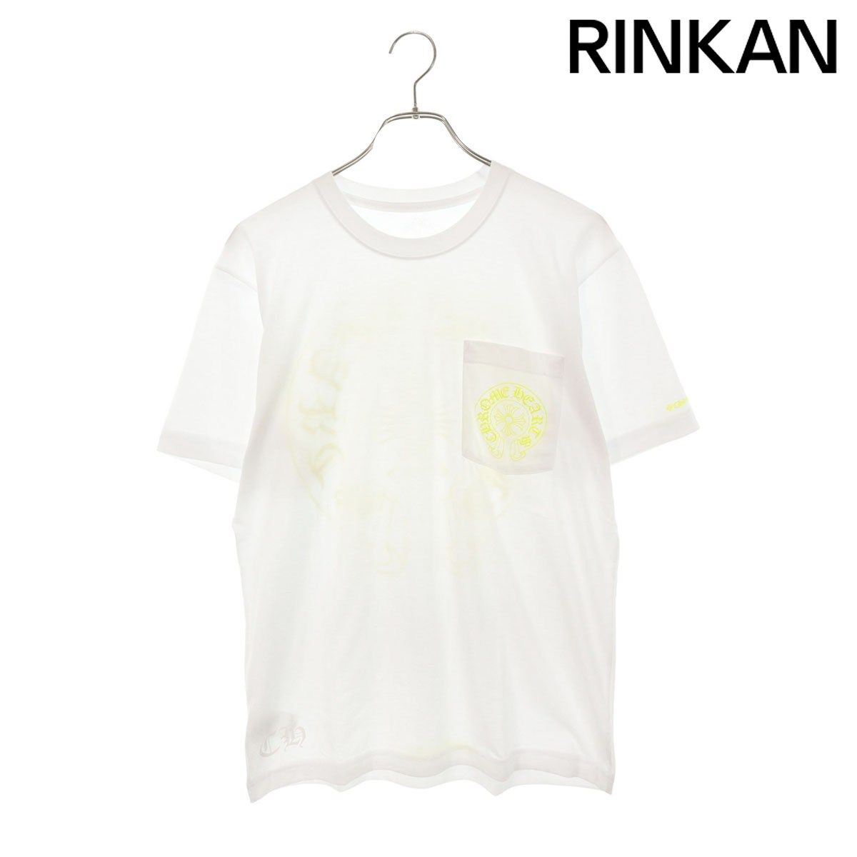 クロムハーツ Horseshoe Tee White Yellow バックホースシュープリントTシャツ メンズ M