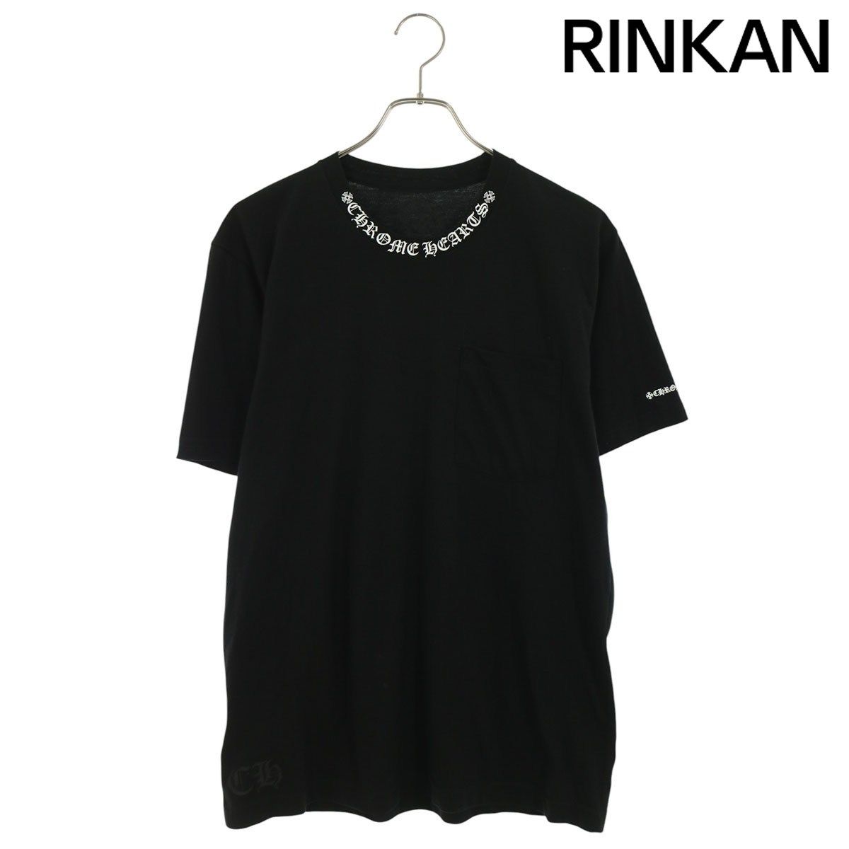 クロムハーツ CH T-SHRT 1 ネックロゴプリントTシャツ メンズ M