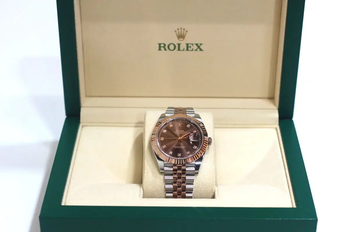 ROLEX デイトジャスト 41mm コンビ チョコ版 10p ダイヤ 126331