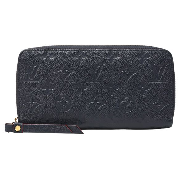 ルイヴィトン 財布 レディース メンズ ジッピーウォレット モノグラムアンプラント レザー マリーヌルージュ Louis Vuitton M62121 中古