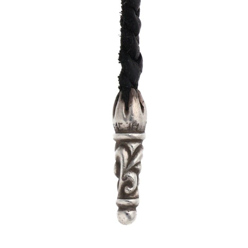 クロムハーツ LEATHER BRAID/スクロールレザーブレード シルバー