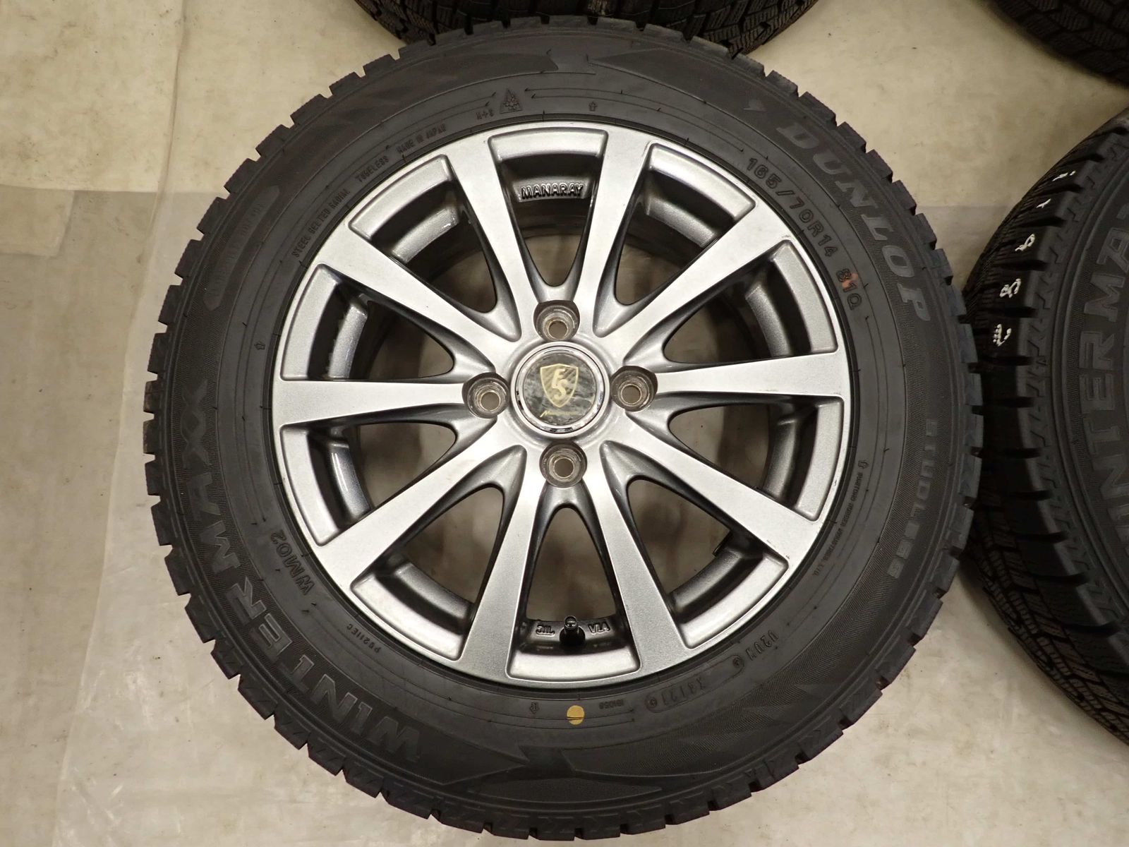冬4本SET 会社宛 送料無料 165/70R14×5.5J 81Q ダンロップ WINTER MAXX