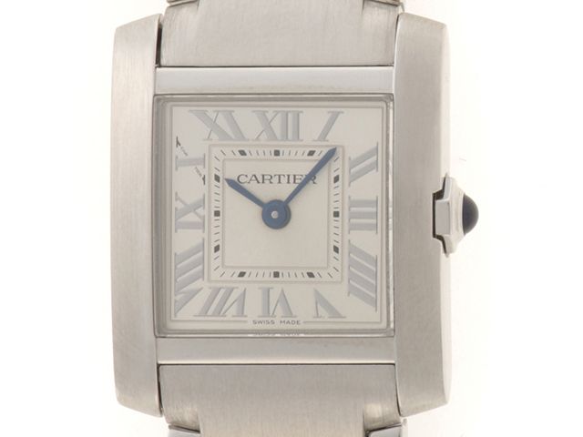 CARTIER カルティエ ウォッチ タンクフランセーズSM 時計 WSTA0065 腕時計 ステンレススチール シルバー クオーツ レディース【432】2148104136633