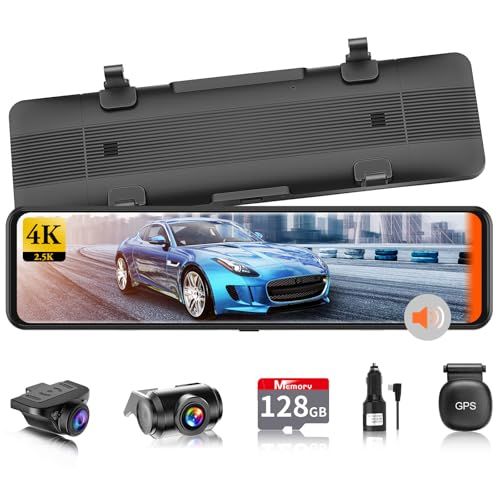 【2026再進化分離式・64GBカード付き・バックカメラ左右上下反転可・4K・BSD運転補助・LCA後方車両検出】VANBARドライブレコーダー ミラー型 分離 IMX415センサー 800万画素 音声制御 スピード違反警報 WDR機能 駐車 30810ef4