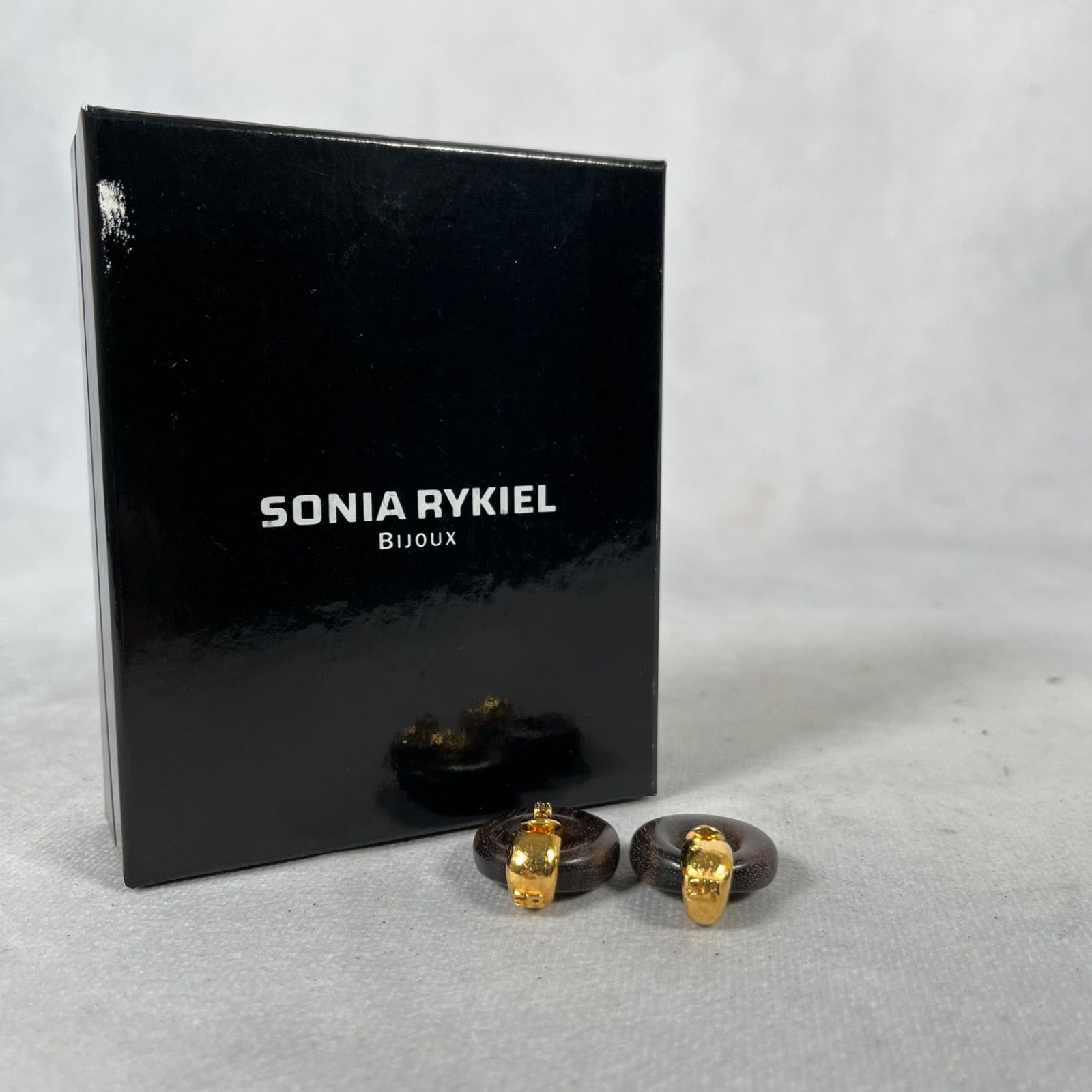 管2606-188】SONIA RYKIEL イヤリング ゴールド カラー 箱付き 中古品