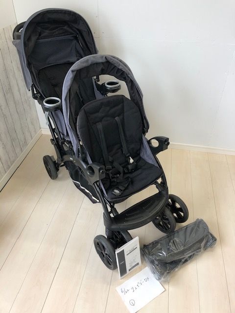 クリーニング済　説明書付　レインカバー付き　二人でゴーDX カトージ(KATOJI) 二人乗りベビーカー0622-1 15,619円
