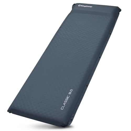 ☆新品☆KingCamp エアーマット 自動膨張 インフレーターマット 枕一体式 耐水加工 コンパクト キャンプマット 車中泊マット エアーベッド お昼寝 テント泊 キャンプ用 防災用 554e62a2