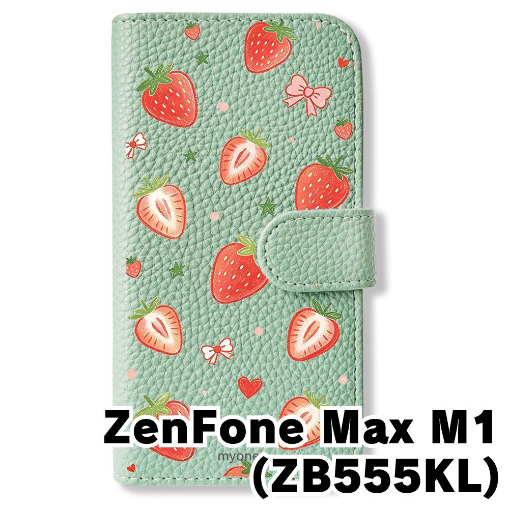 MUVEILミュベールスマホケース手帳タイプ　グリーンxイチゴ MUVEILミュベールスマホケース手帳タイプ グリーンxイチゴ 【公式
