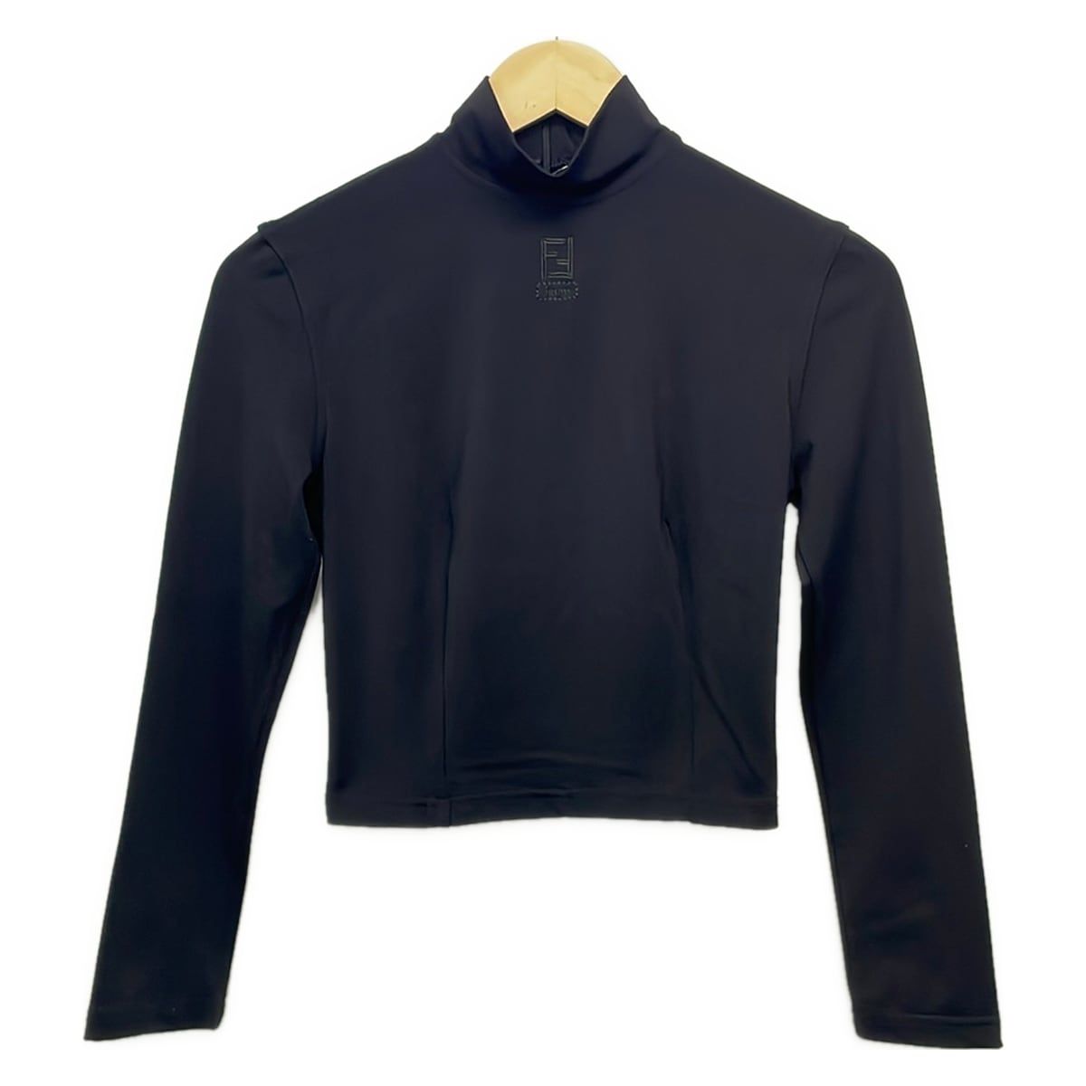 フェンディ FENDI jeans サイズI40 M ズッカ柄 ブラウン×黒 レディース 長袖/リバーシブル/秋/冬 コート フェンディ FENDI 美品 長袖&frasl;ラメ ハイネック&frasl;ショート丈&frasl;刺繍 楽天