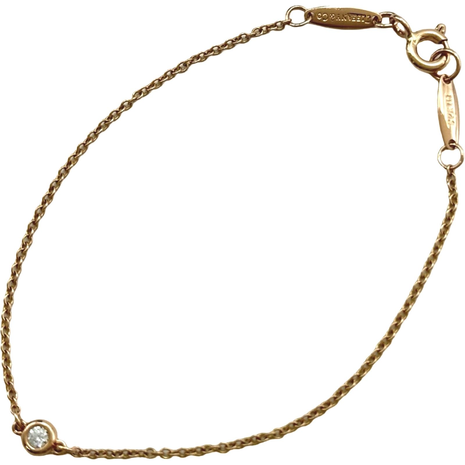 ティファニー TIFFANY＆CO バイザヤードブレスレット ピンクゴールド Au750 ダイヤモンド ジュエリー