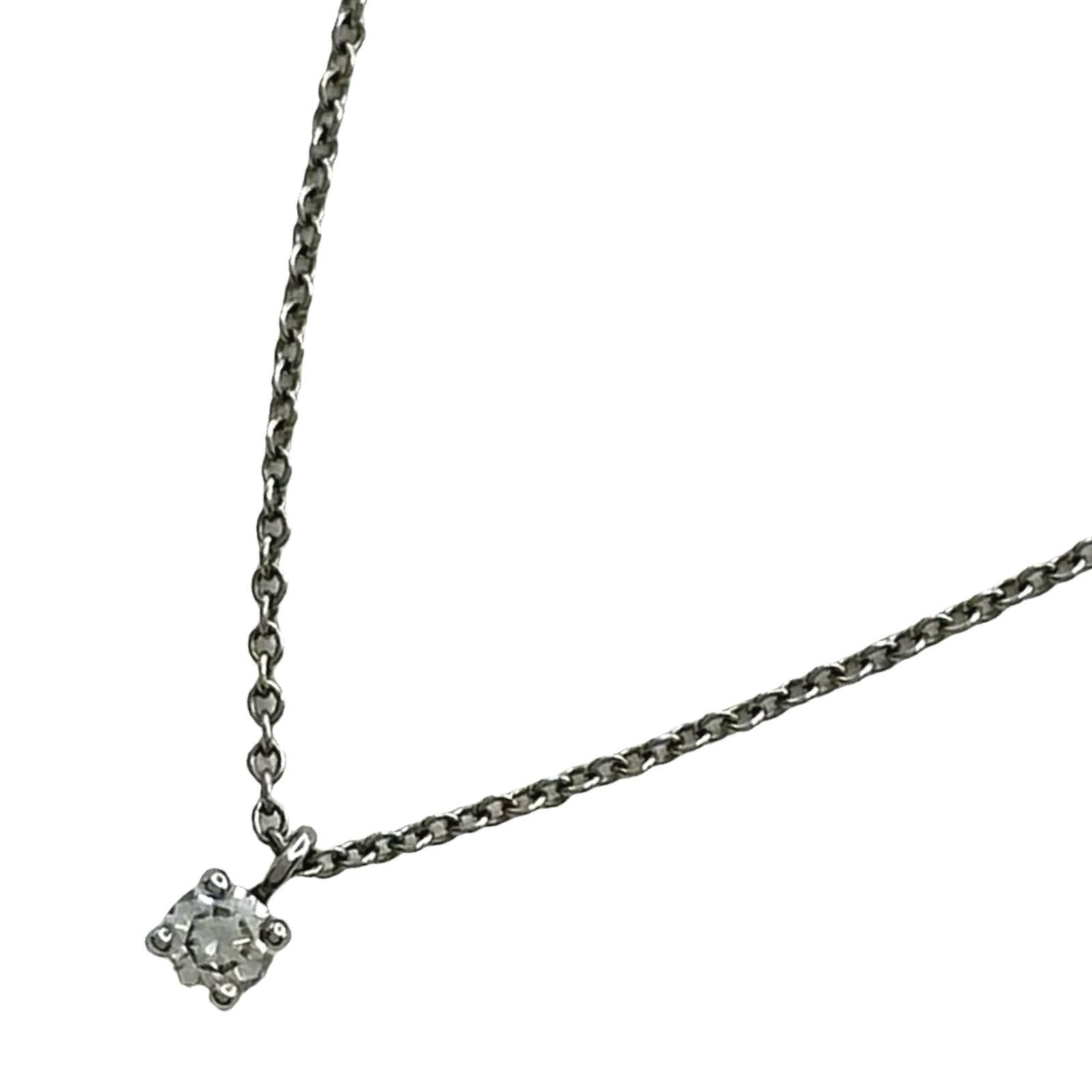 ティファニー TIFFANY＆CO ソリティアネックレス プラチナ Pt950 ジュエリー