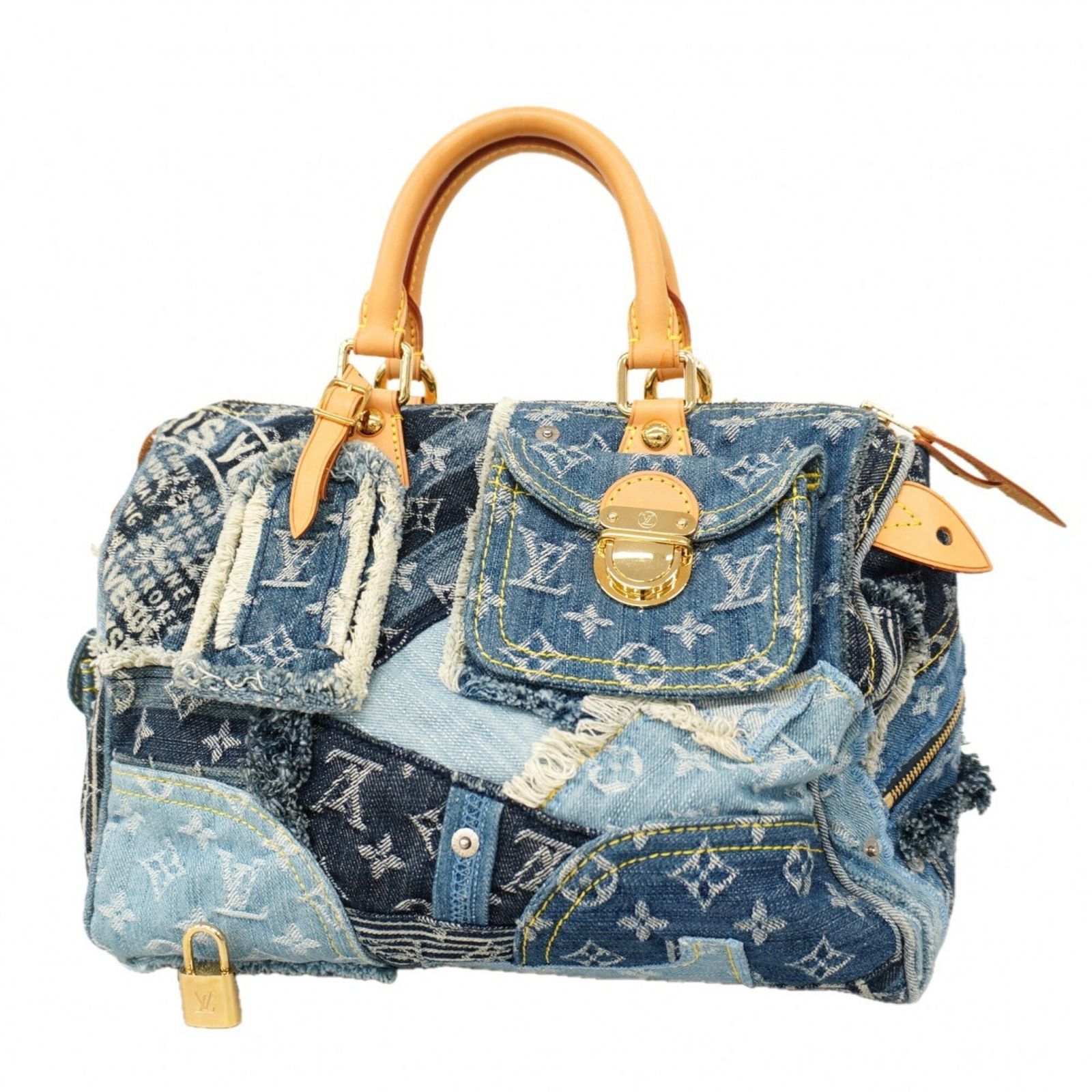 ルイ・ヴィトン(Louis Vuitton) ルイ・ヴィトン ハンドバッグ モノグラム・デニム パッチワークスピーディ30 M95380 ブルーレディース