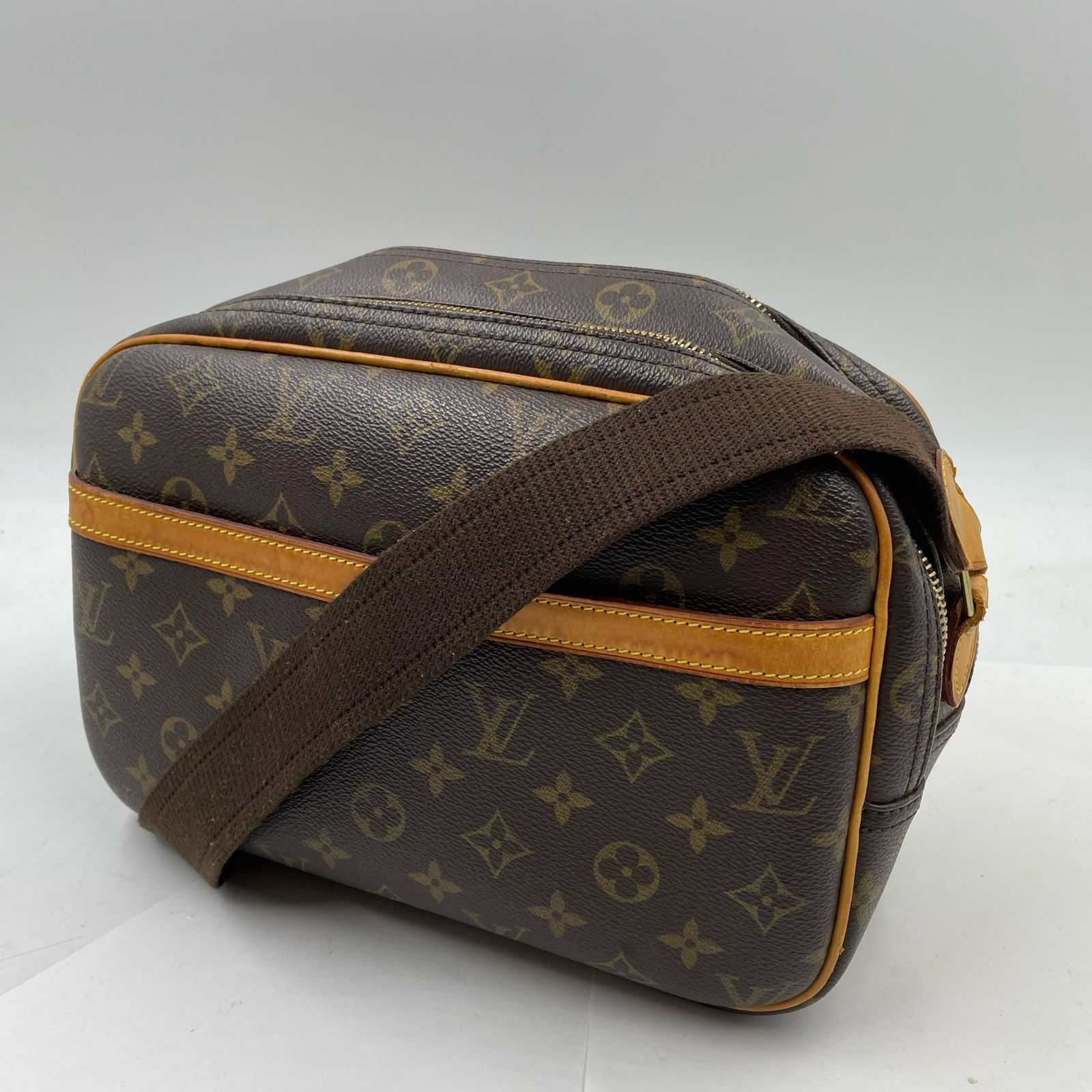 LOUIS VUITTON ルイ・ヴィトン モノグラム リポーター M45254 ショルダーバッグ レディース ブラウン 中古