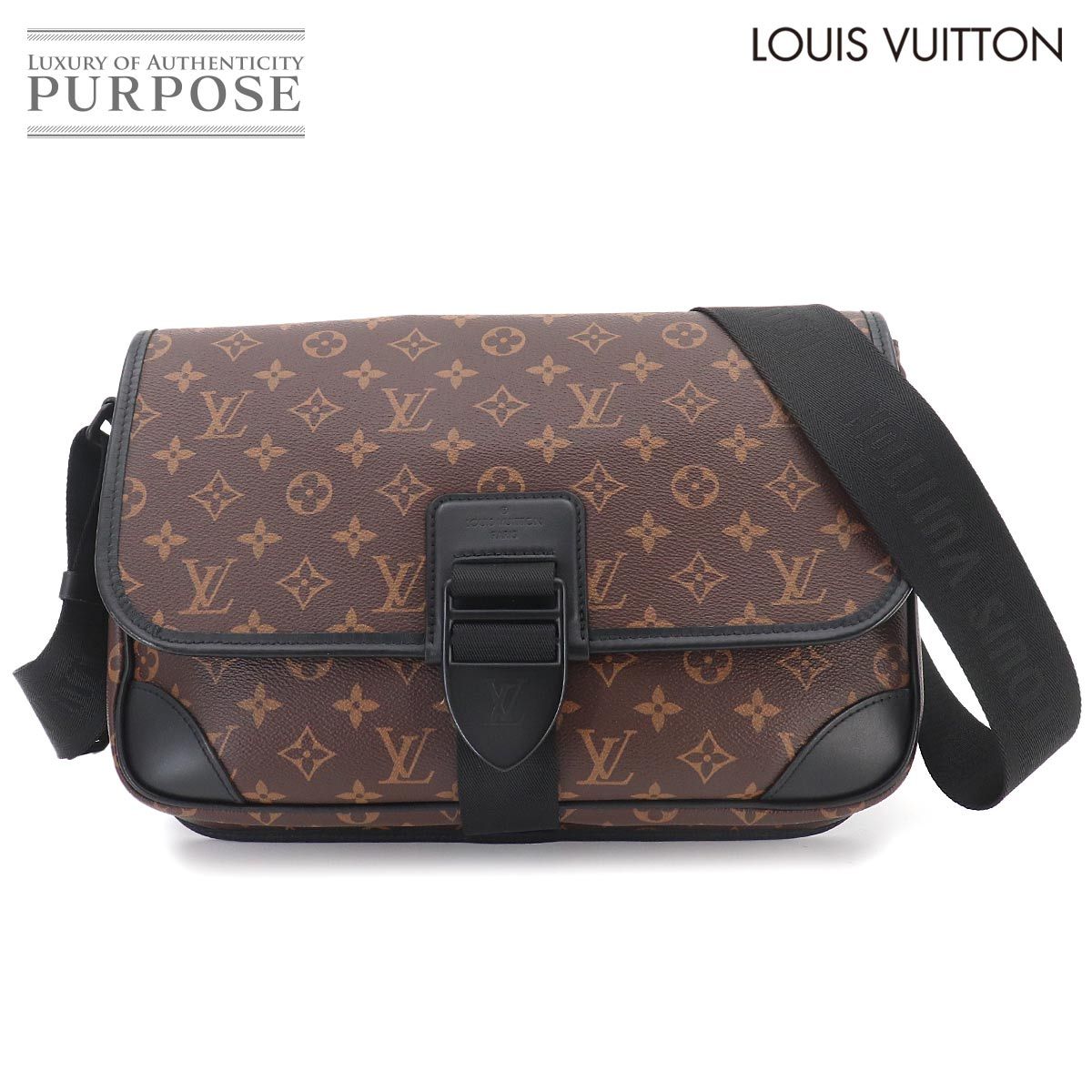 新品同様 ルイ ヴィトン LOUIS VUITTON モノグラム マカサー アーチー メッセンジャー ショルダー バッグ ブラウン M46328 90321671
