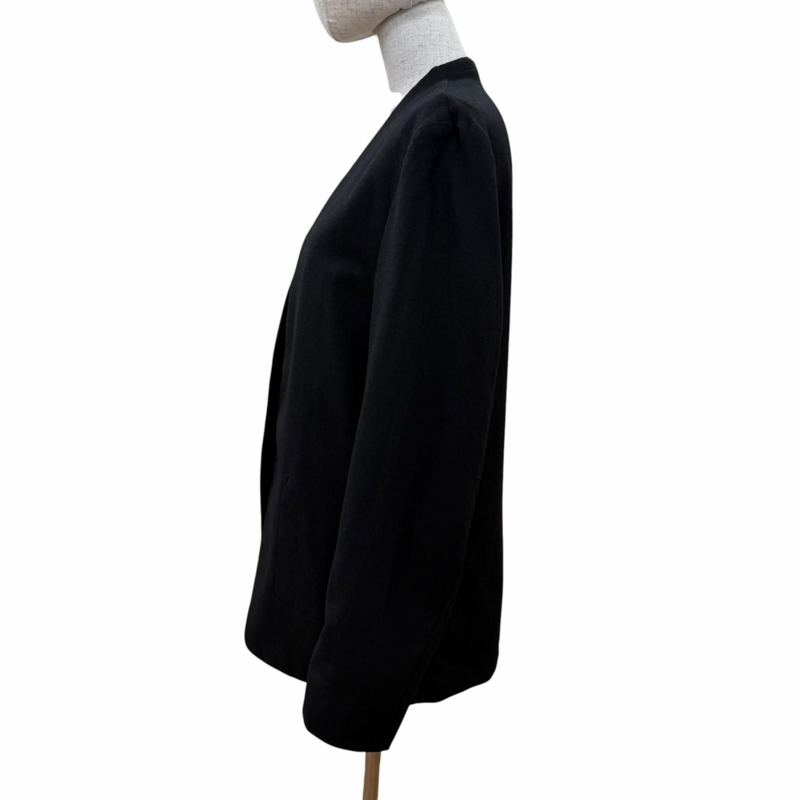 極美品☆Maison Margiela 1 10 メゾンマルジェラ 26SS S51BN0441 ウール100％ ノーカラージャケット ブラック 38 イタリア製 正規品