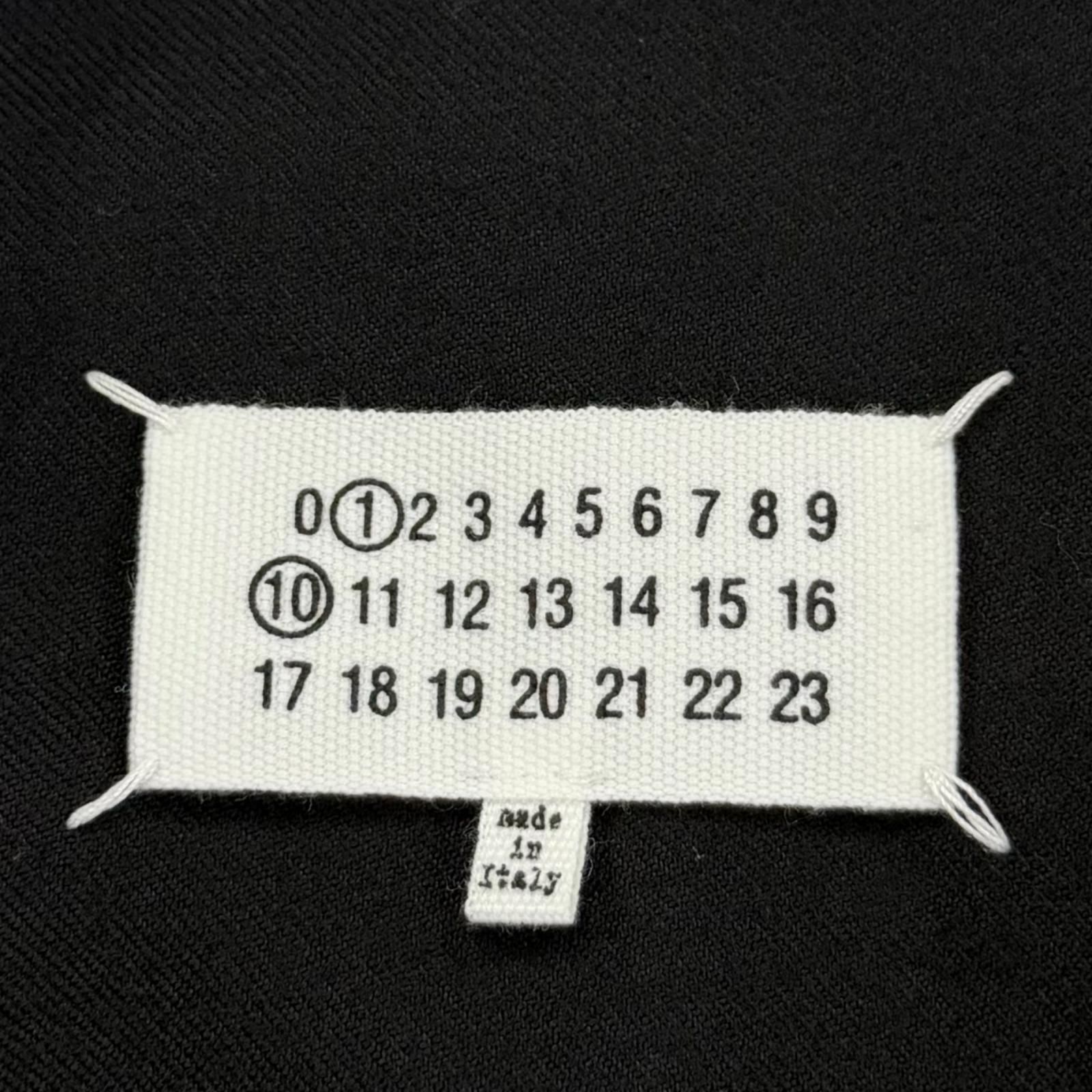 極美品☆Maison Margiela 1 10 メゾンマルジェラ 26SS S51BN0441 ウール100％ ノーカラージャケット ブラック 38 イタリア製 正規品