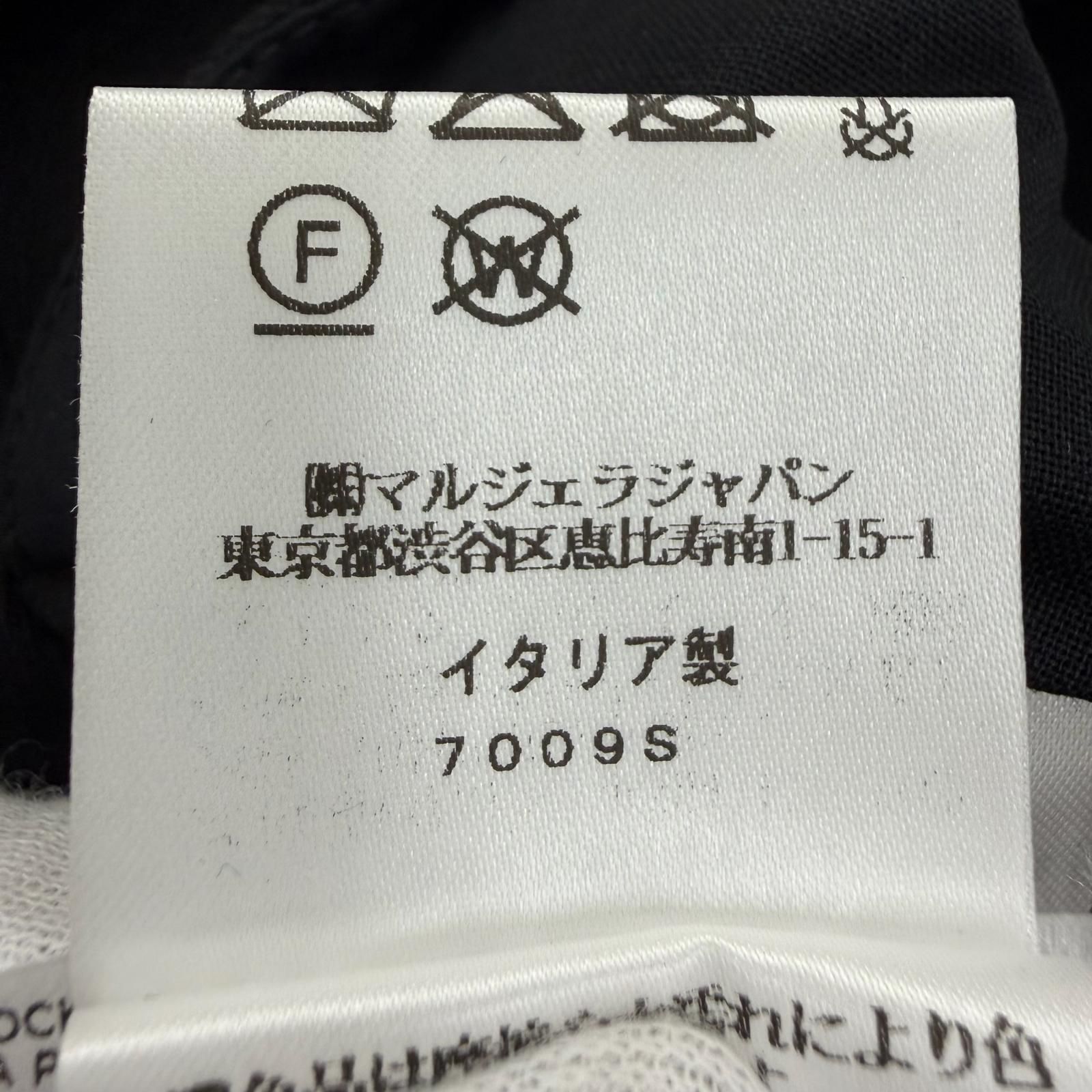 極美品☆Maison Margiela 1 10 メゾンマルジェラ 26SS S51BN0441 ウール100％ ノーカラージャケット ブラック 38 イタリア製 正規品