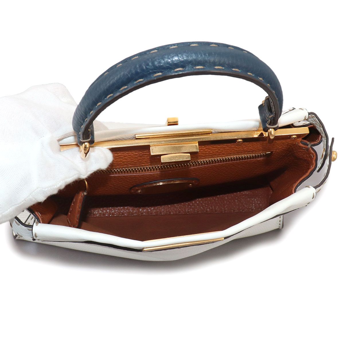 美品 フェンディ FENDI セレリア ピーカブー レギュラー 2way ハンド