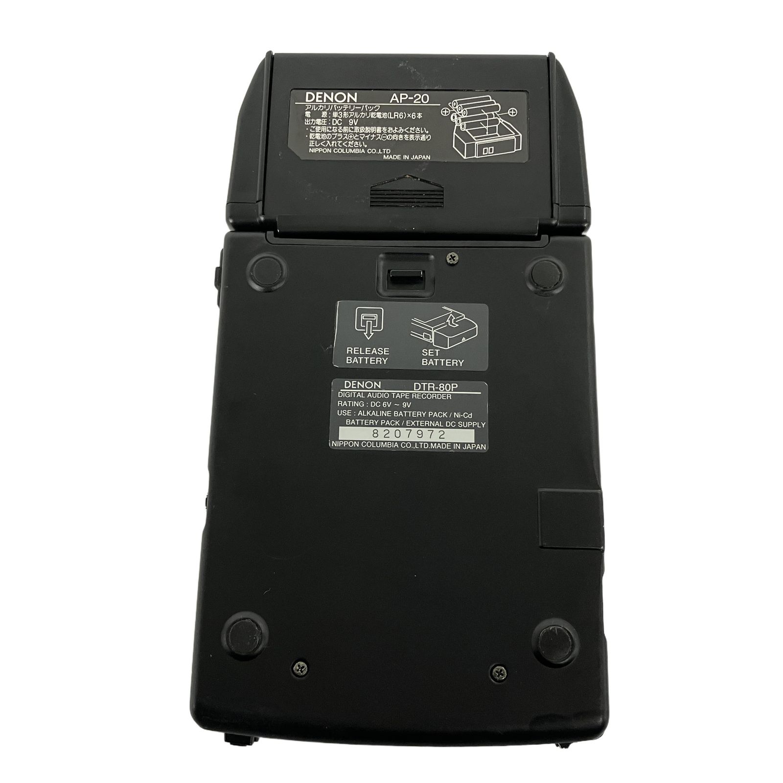 ジャンク品】DENON DTR-80P ポータブルDATレコーダー AP-20 ジャンク品
