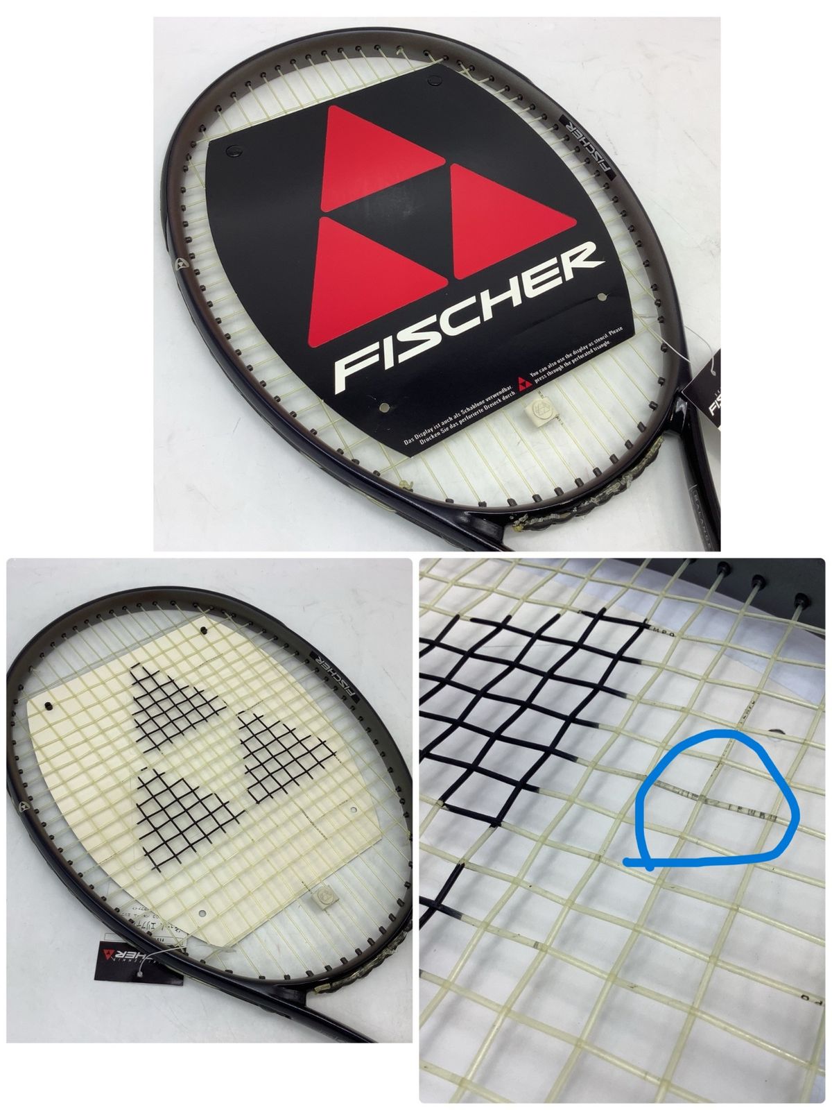 希少　フィッシャー　バキューム　エリプティック　硬式テニスラケット　2本セット 6416 【未使用訳あり】テニスラケット フィッシャー バキューム