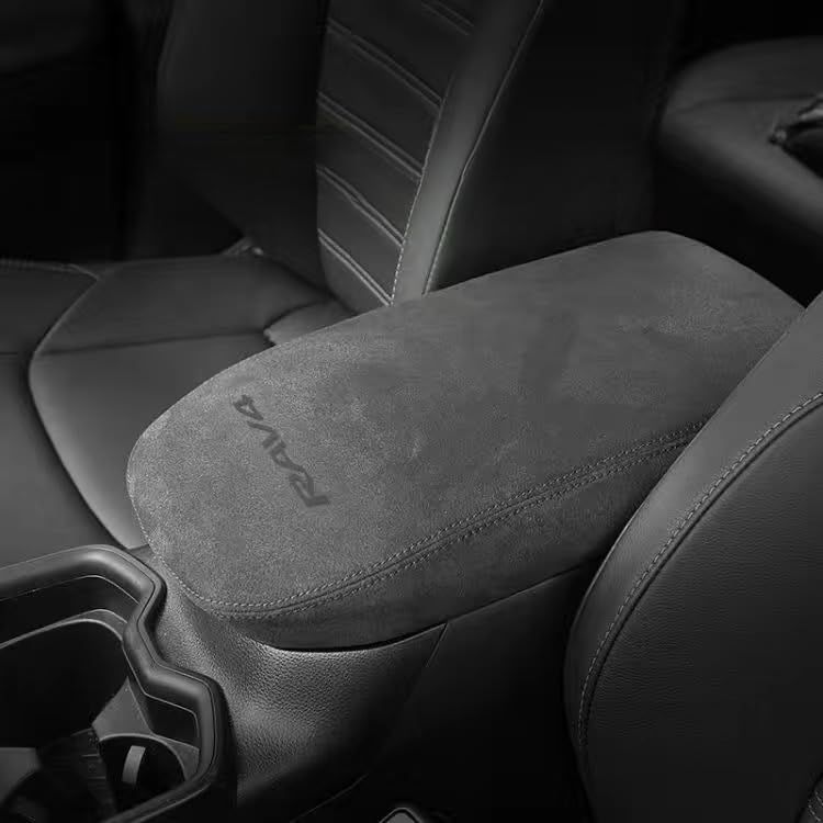 トヨタ 新型RAV4&RAV4 PHV XA50系 専用設計 アームレスト カバー センター コンソール カバー コンソールボックス レザー カバー カスタム パーツ 汚れ防止 引っかき傷対策（実物はダークグレー） （毛皮をめくる）（商品は包 5aeab6e2
