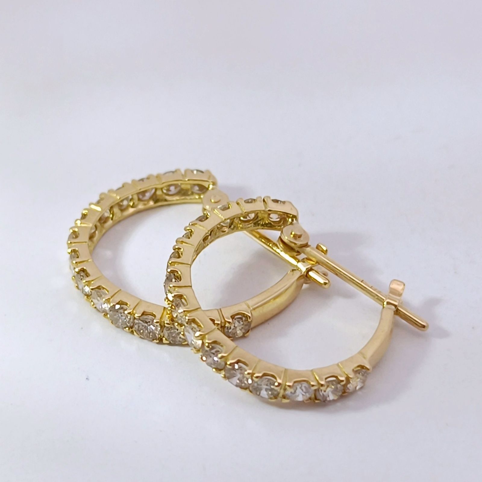 18金 K18 ダイヤ 1ctピアス 1.75g Z1655