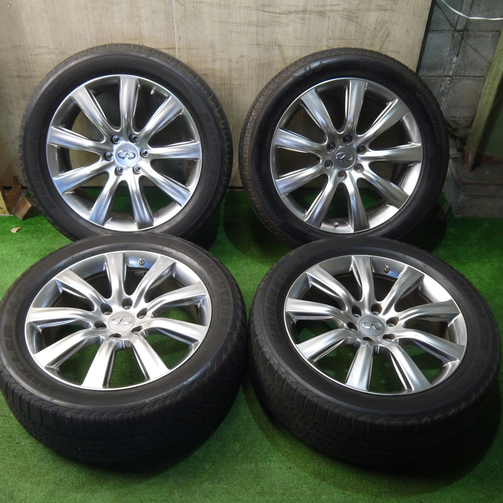 バリ溝！9.5分◎インフィニティ QX56 QX80 純正 RAYS 275/50R22 ブリヂストン デューラー H/T 684Ⅱ ブリヂストン アレンザ A/S 02 22インチ PCD139.7/6H◎6061601KKノ