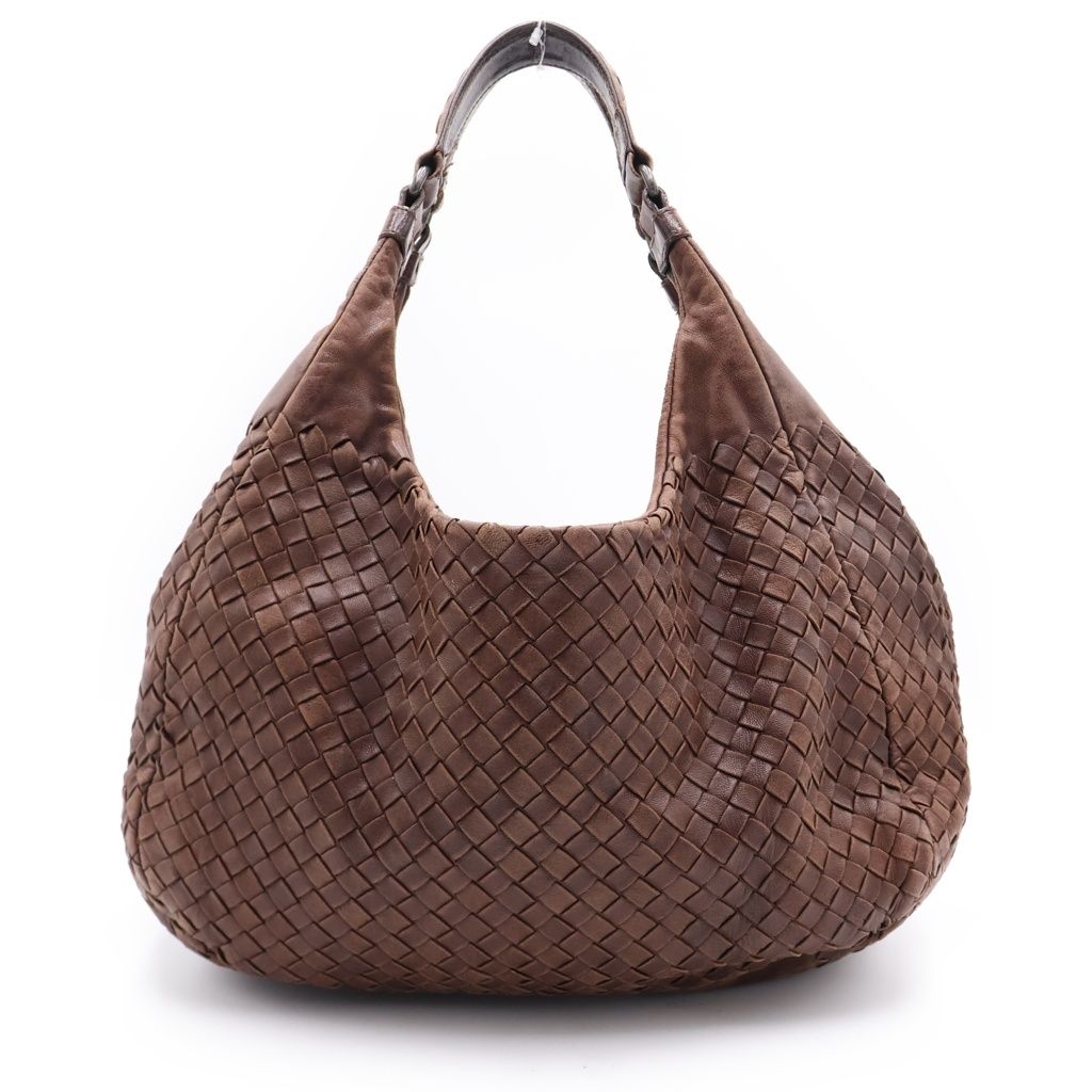 BOTTEGA VENETA ラージトートバッグ ブラウン イントレチャート BOTTEGA VENETA (ボッテガヴェネタ) イントレチャート ハンドバッグ