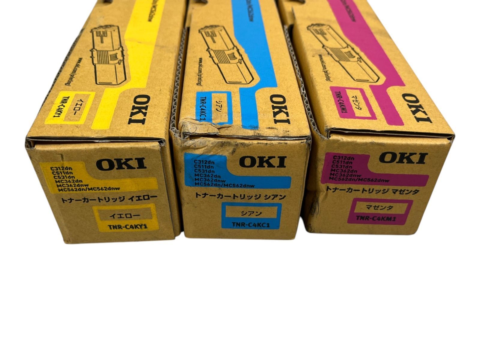 お手頃価格◇未使用 OKI 純正 トナーカートリッジ 3色セット TNR-C4KY1